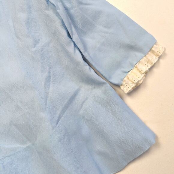 Vintage Handmade Dress Girls Size 18m Blue A Line Retro - Picture 4 of 6